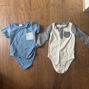 Blue and Cream Kids One Piece Set